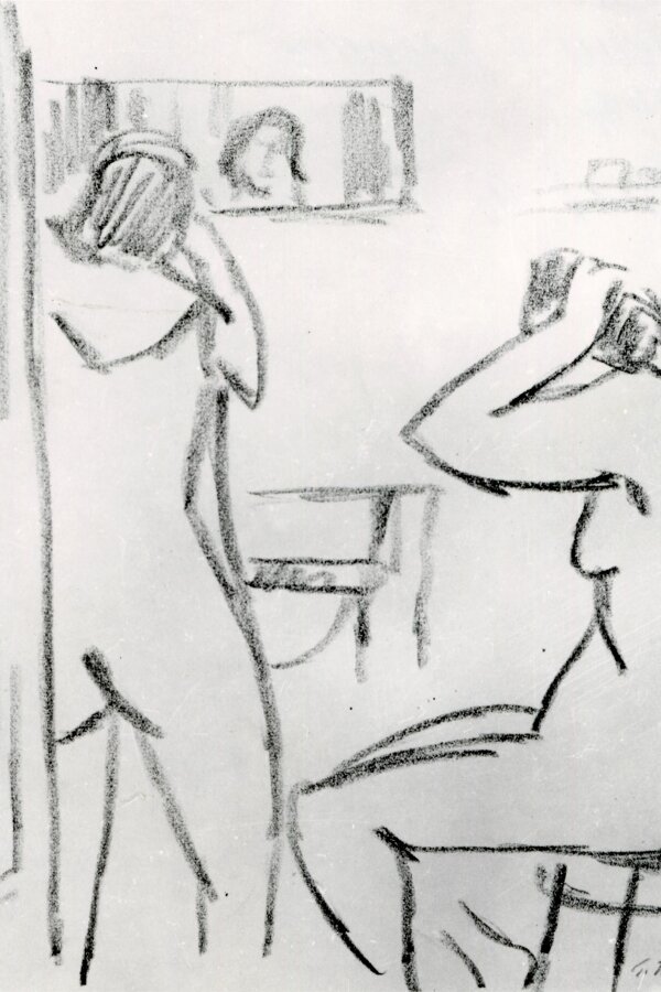 Eugen Nevan, Dívky v koupelně, 1944